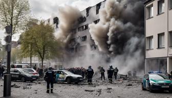 Explosion in Erdgeschoss von Mehrfamilienhaus in Köln