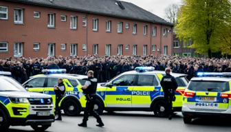 Großeinsatz der Polizei an Schule in Eidelstedt, Hamburg wegen Bedrohungslage